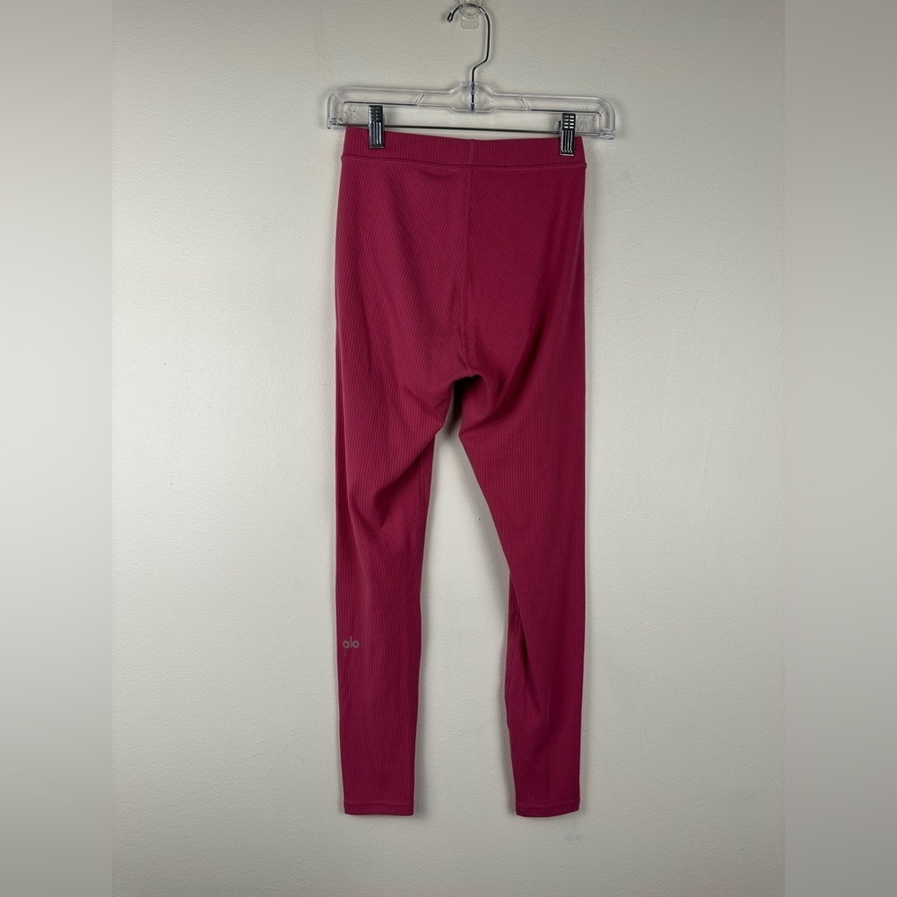 Alo Yoga Ribbed High-Waist 7/8 Blissful Legging Women’s Sz XS - Picture 4 of 7